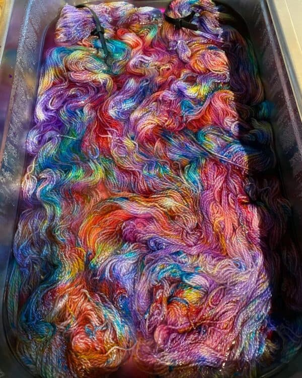 She Blooms hand dyed sock yarn in bath eleanor shadow